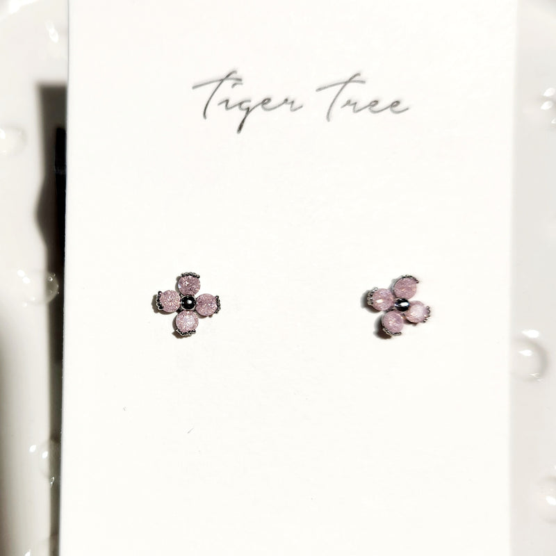 Pink Flower Studs