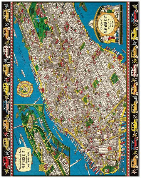 Vintage Map of New York City - Puzzle