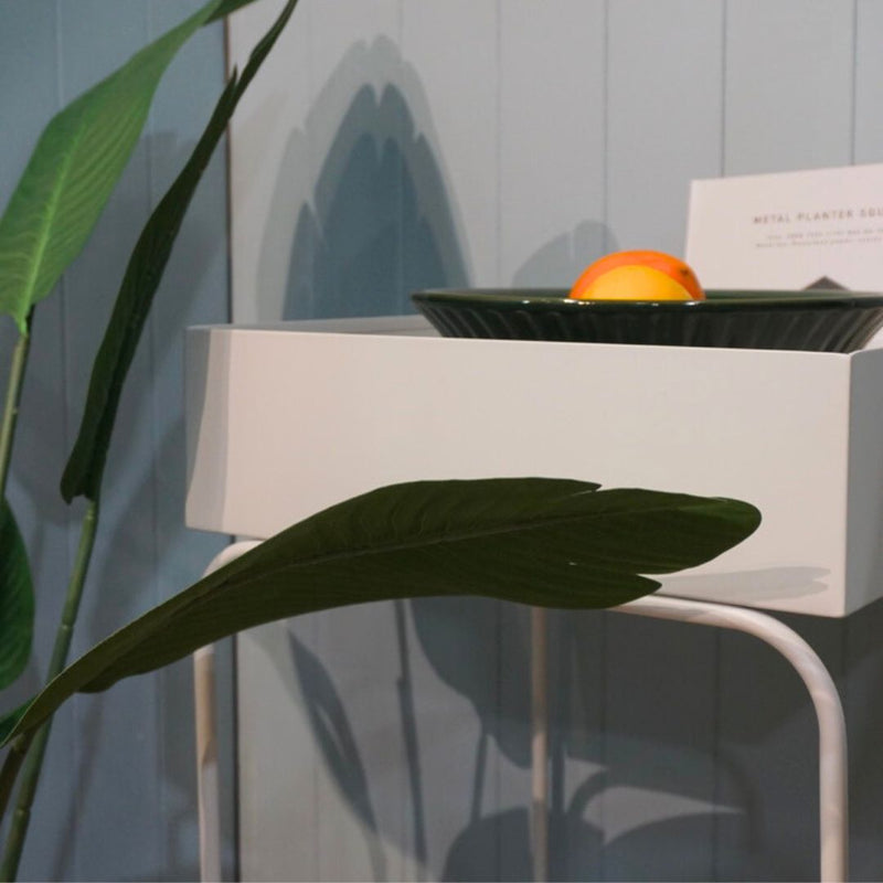 Metal Planter - Square White