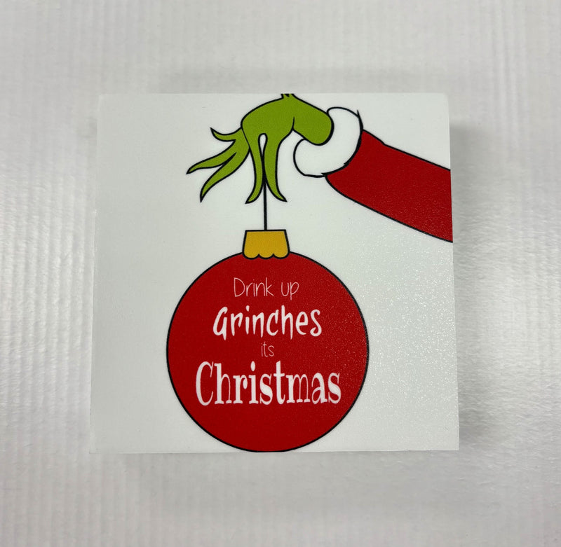 Dr Seuss Word Block - Drink Up Grinches (Bauble)