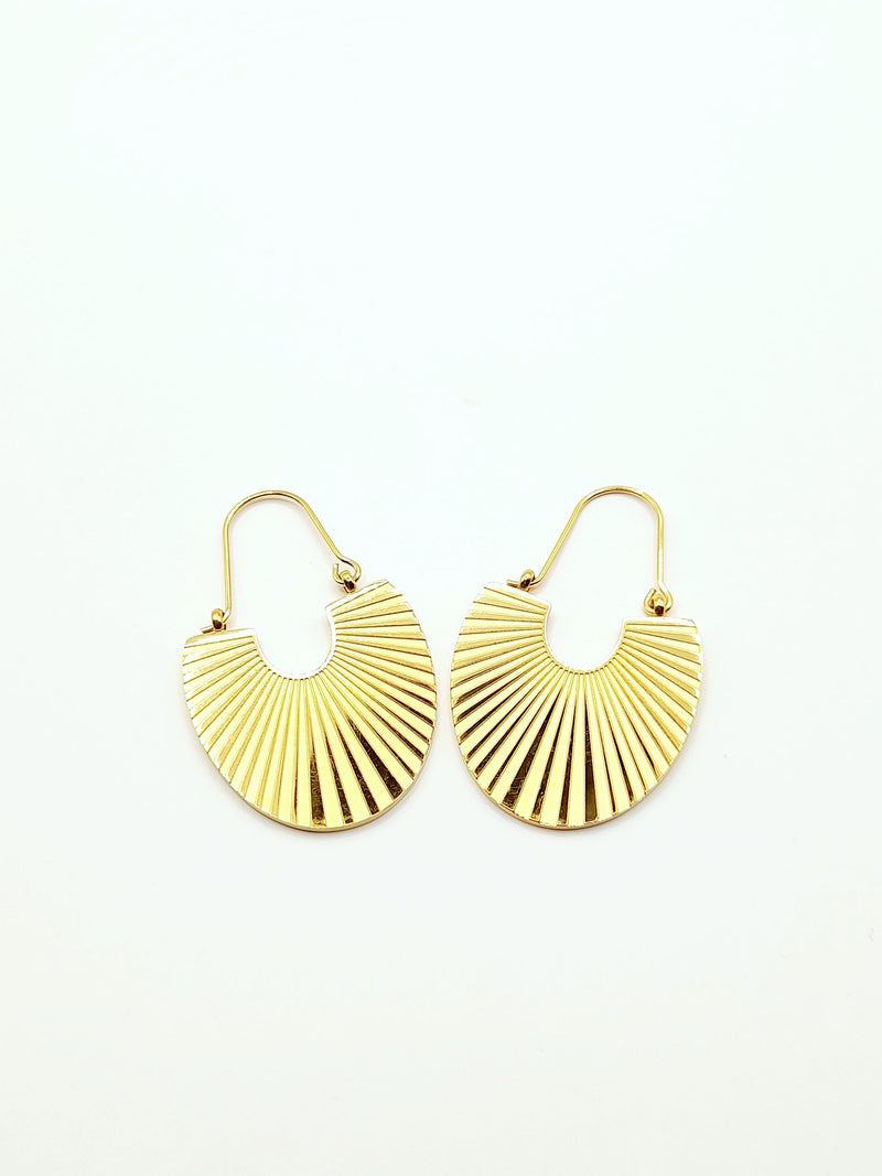 Gold Fan Earrings