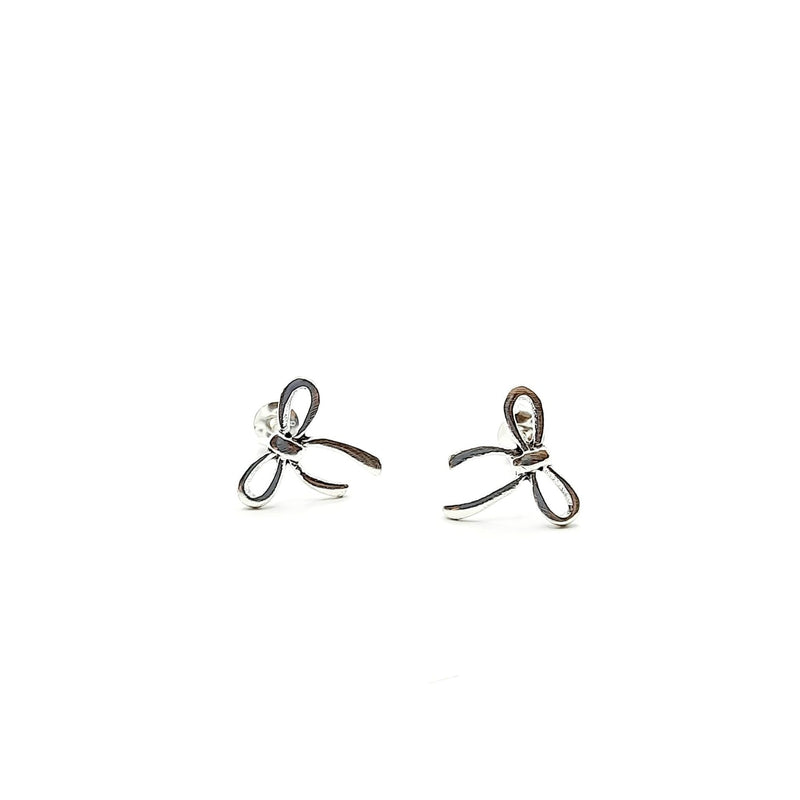 Sterling Silver Smooth Bow Earrings