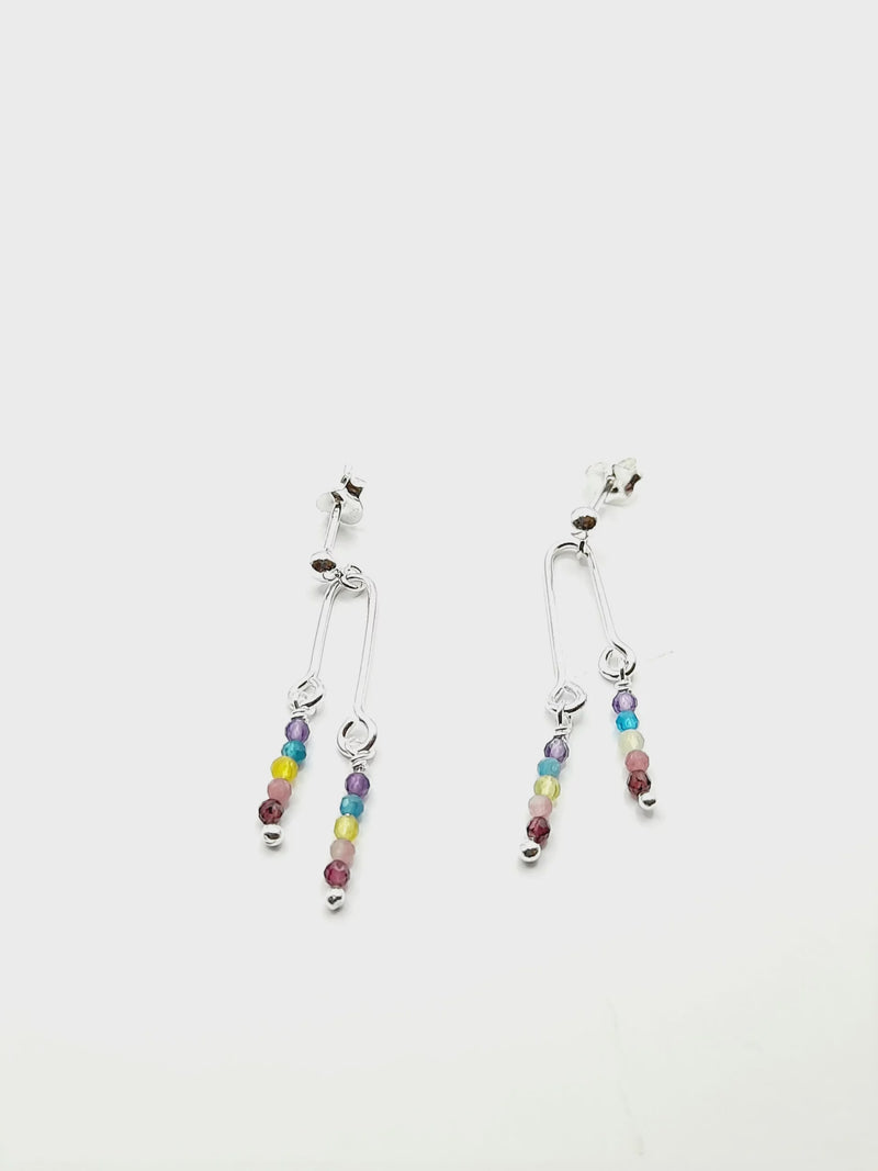 Sterling Silver Chandelier Bead Earrings