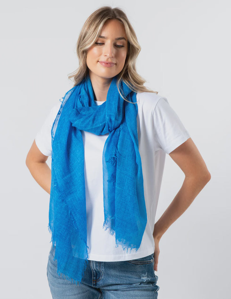 S + G Tassel Scarf - Cobalt