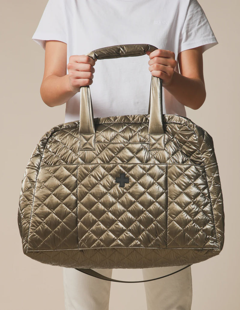 S + G Overnight Quilted Khaki Bag