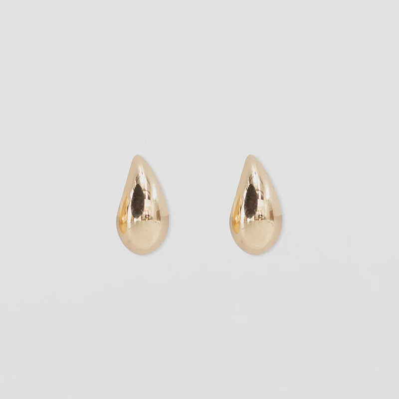 Gold Tear Drop Earrings - Small