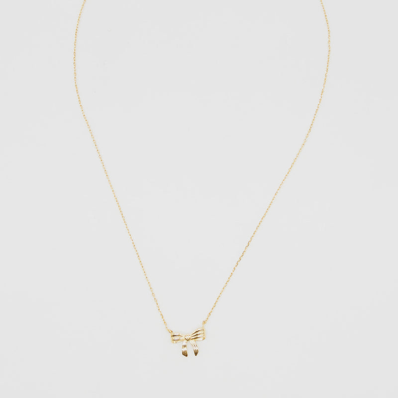 Gold Bow - Necklace