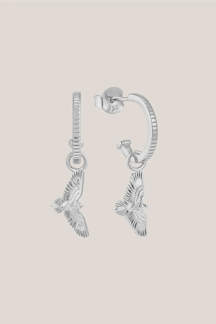 Soar Hoop Earrings - Silver