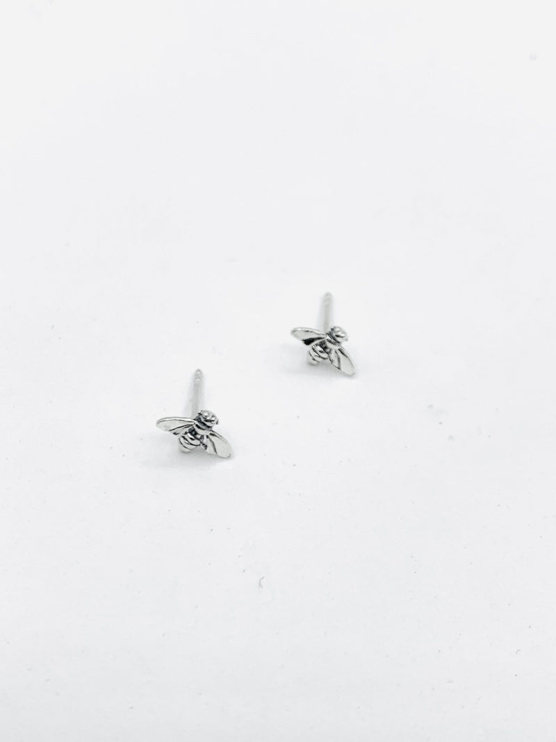 Sterling Silver Bee Studs