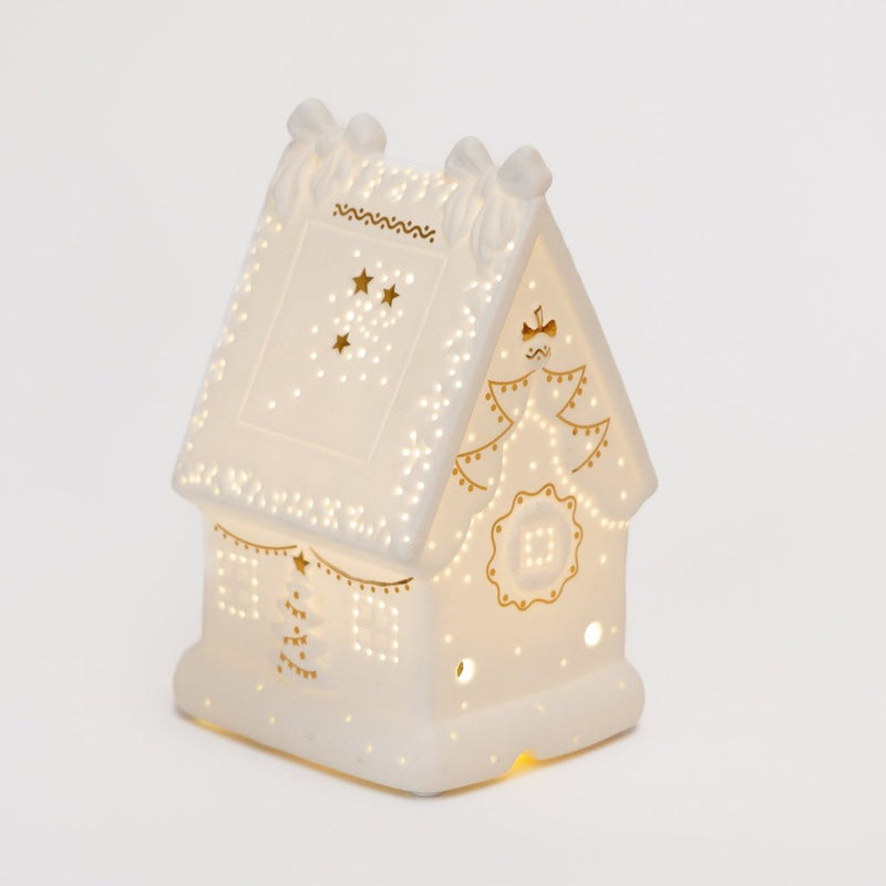 Winter Porcelain House - USB Lamp