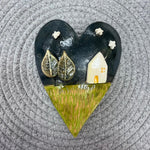 Day & Night Ceramic Hearts pottery Creative Clay Studios Night #1 