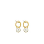 Gold Pearl Porta Bell Earrings