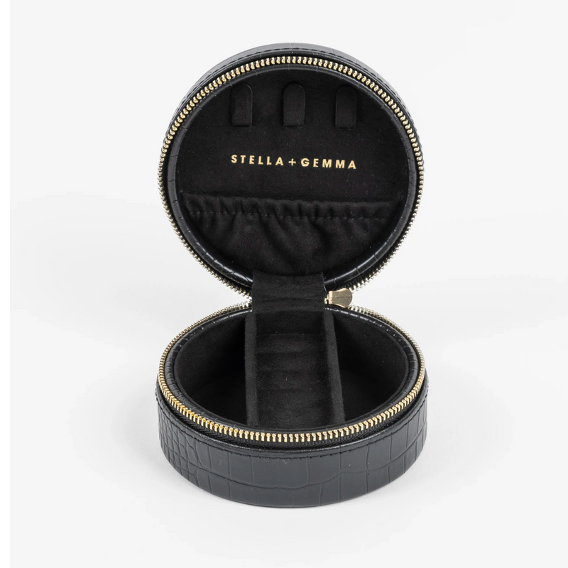 Jewellery Box - Croc Round