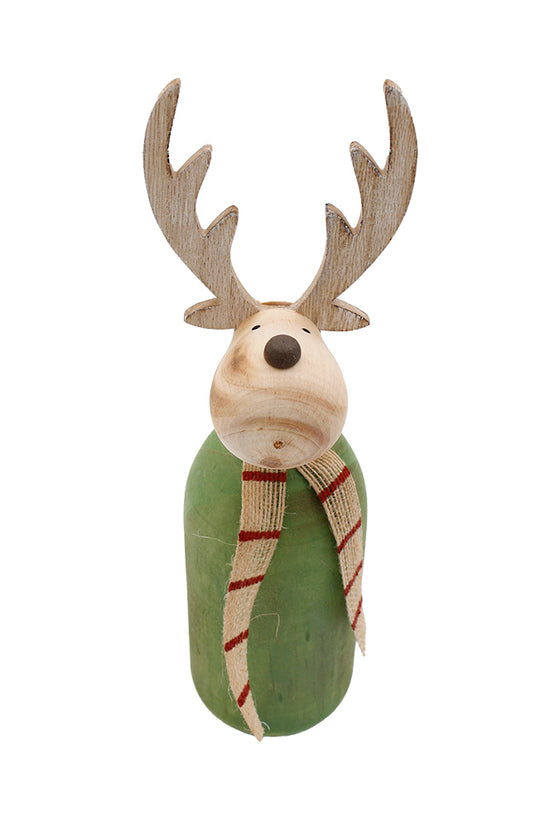 Green Wooden Reindeer