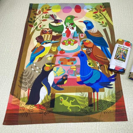 Party in The Forest - Tea Towel