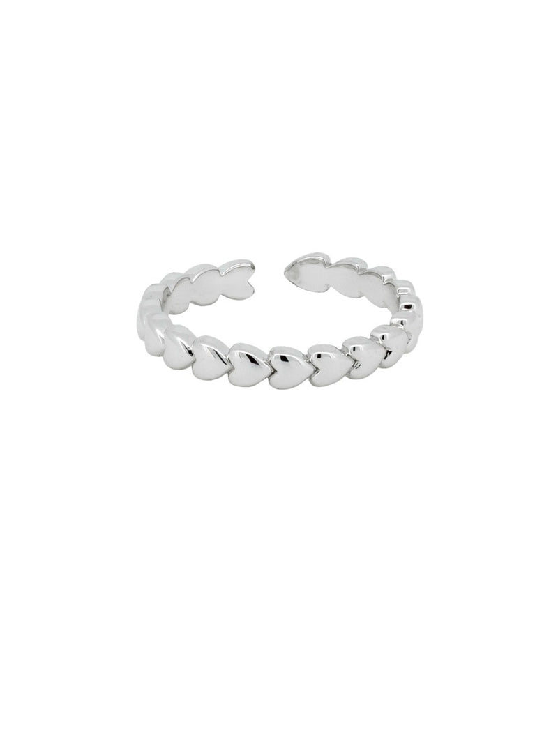 Silver Heart Band Ring