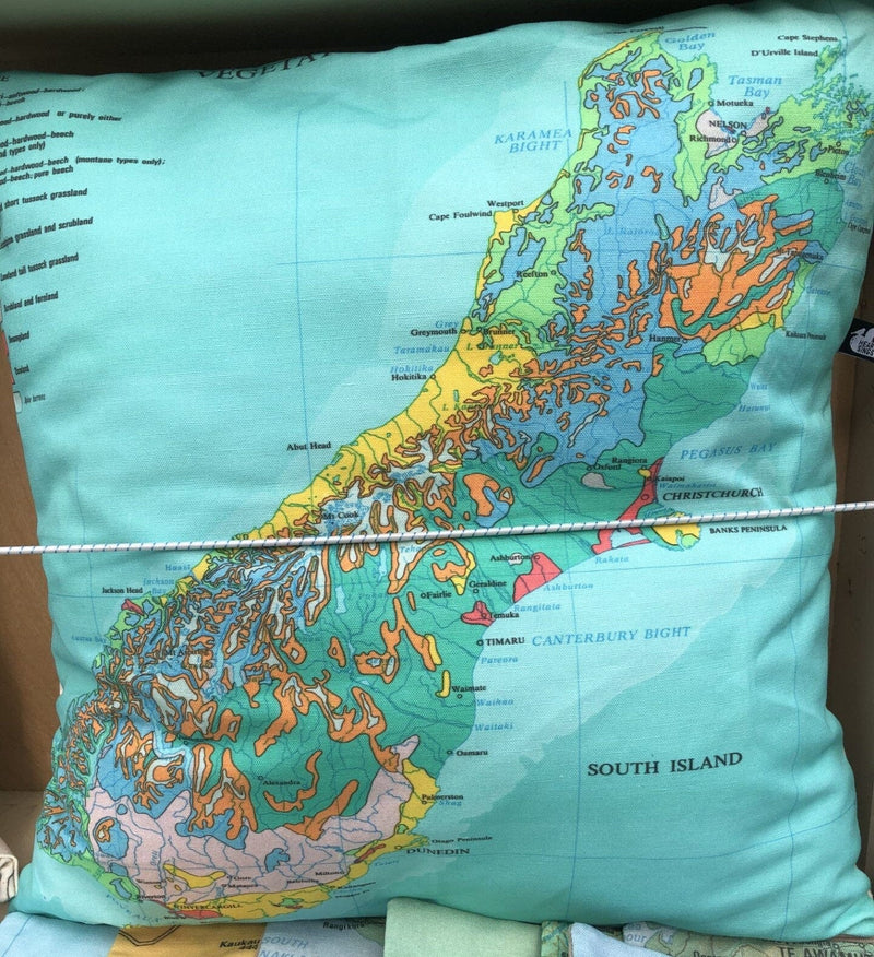 South Island Topographical Cushion Cover