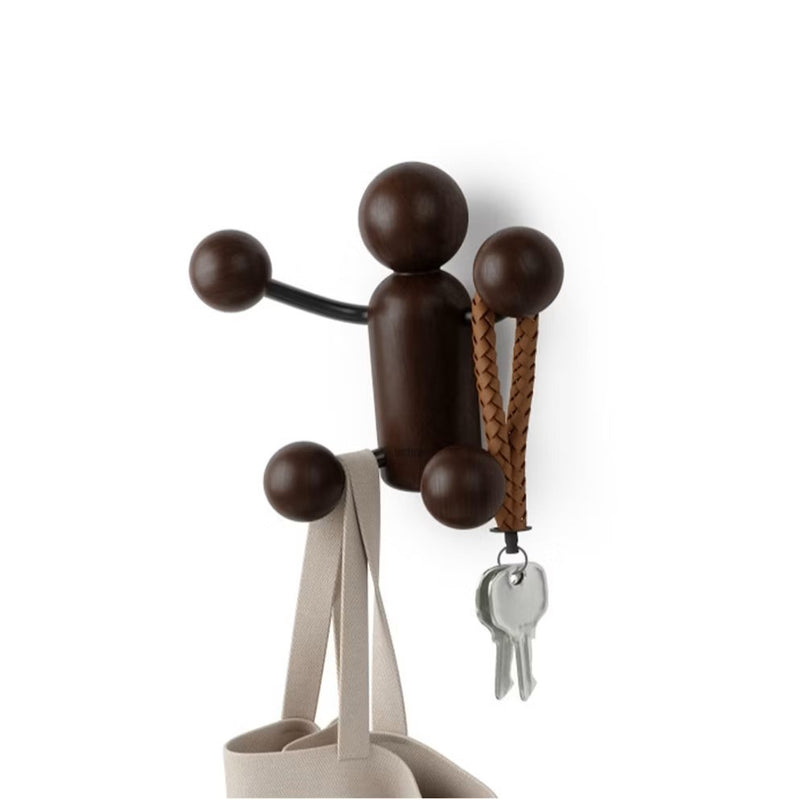 Umbra Woody Wall Hook -  Black/Walnut