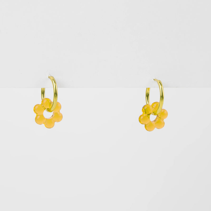 Yellow Flower With Gold Hoops