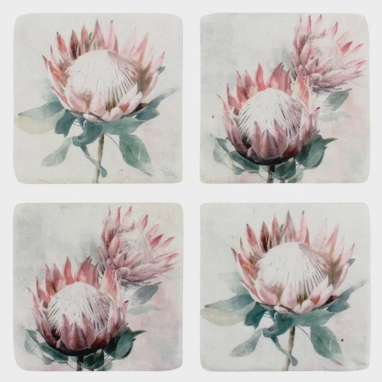 King Protea Resin Coasters - set of 4 – Industria Store