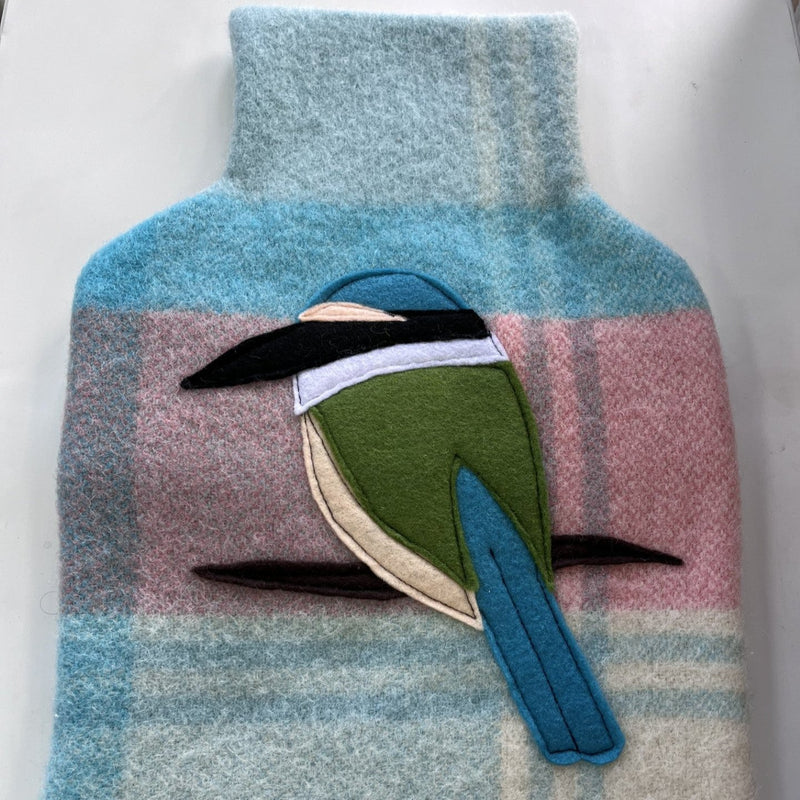 Blanket hot water bottle cover - Kingfisher