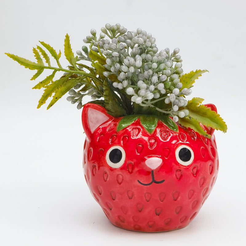 Strawberry Cat Planter