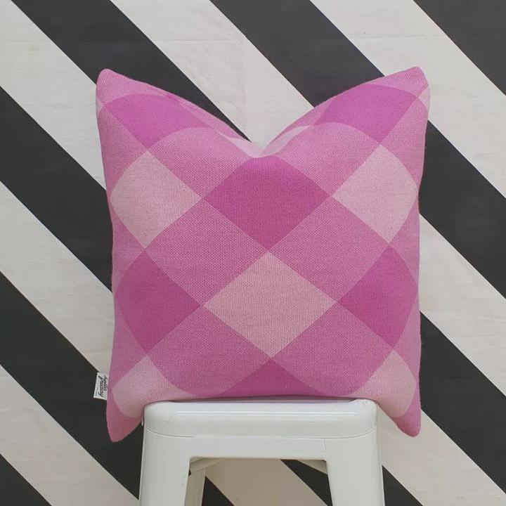 Hello Friday Cushion Cover - Violet Check (SALE)